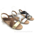 Sandalias de cuña Summer Women PU Cuero de cuero